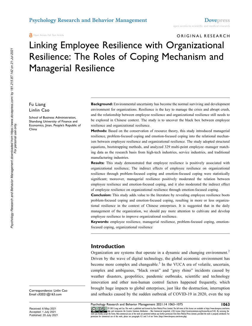 thesis on organizational resilience