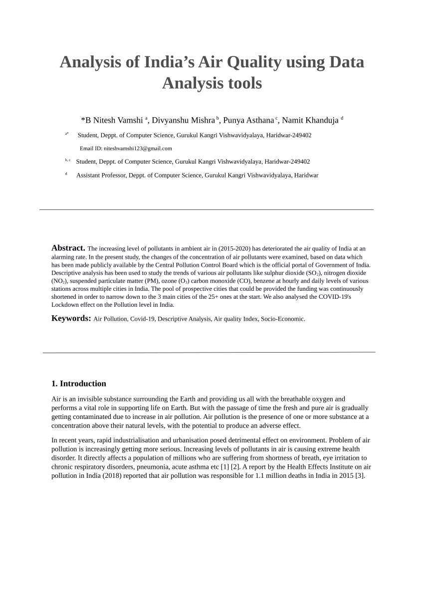 air quality analysis thesis