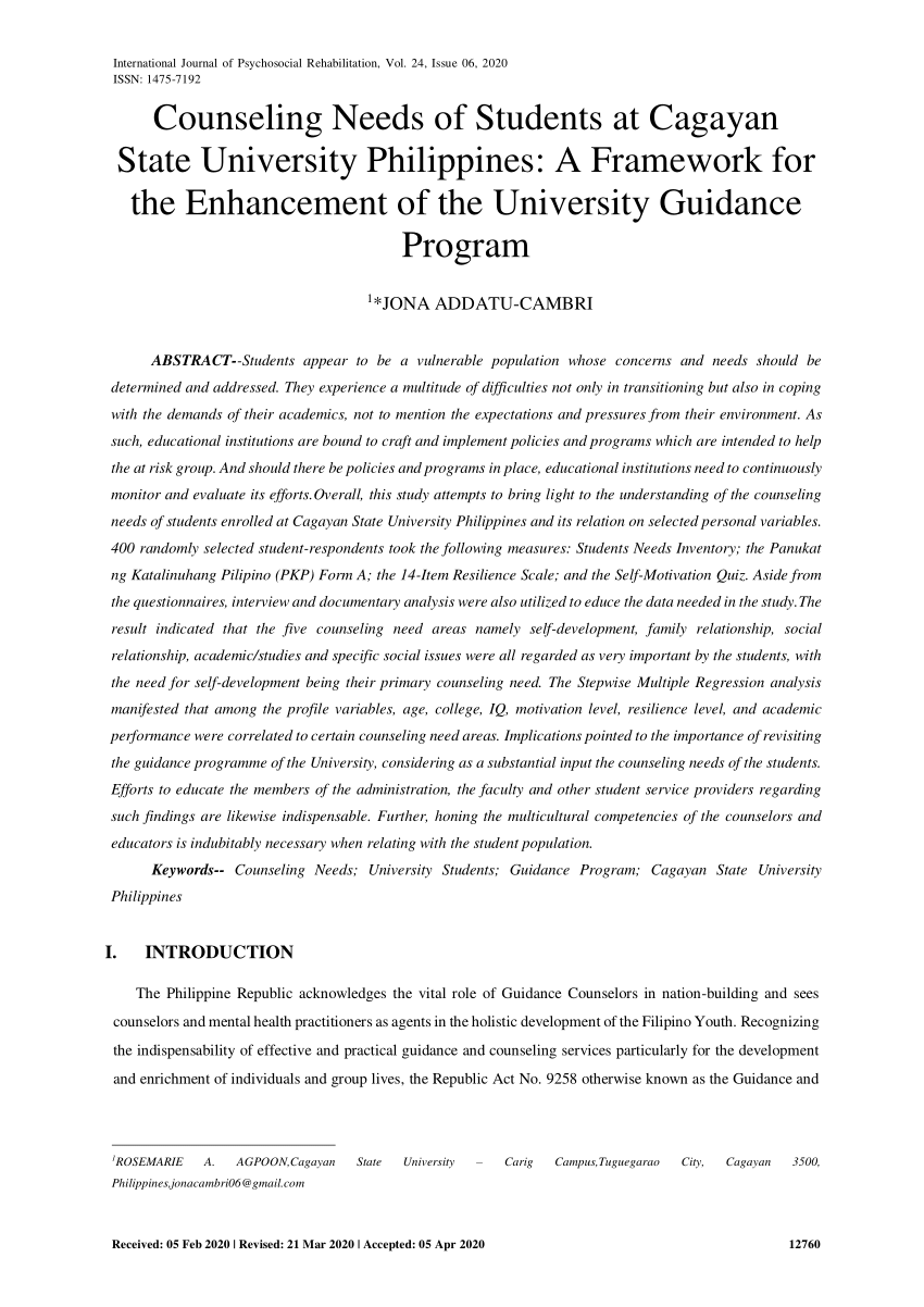 thesis on guidance and counseling in the philippines