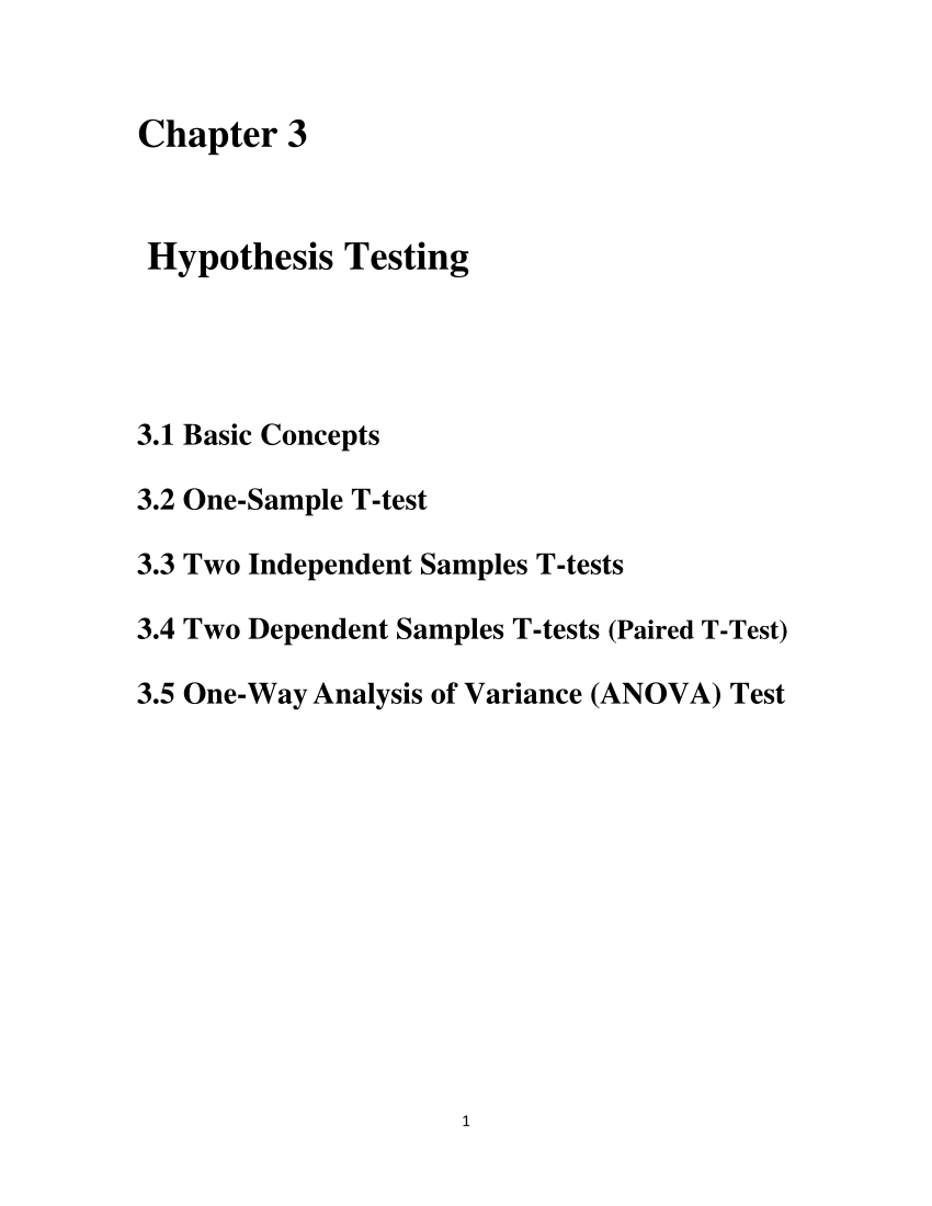 hypothesis testing course pdf