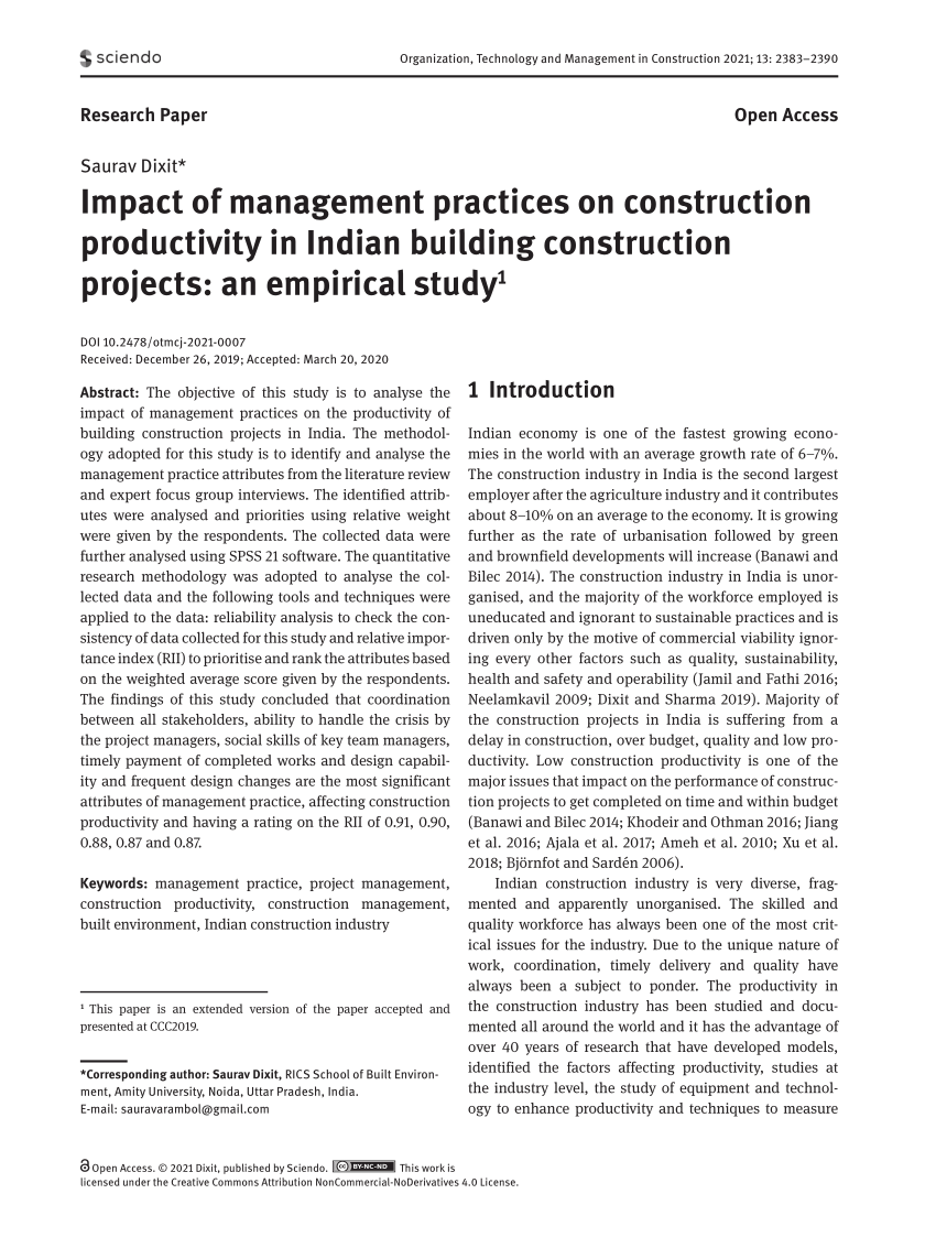 research paper on construction management pdf