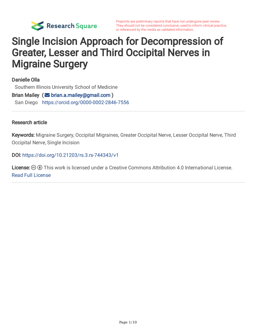 Pdf Single Incision Approach For Decompression Of Greater Lesser And