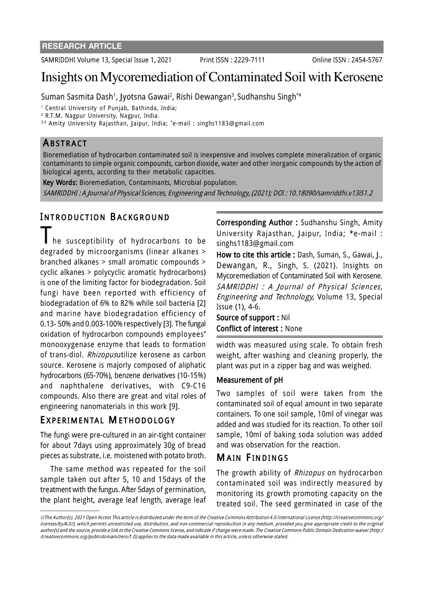 research papers on mycoremediation