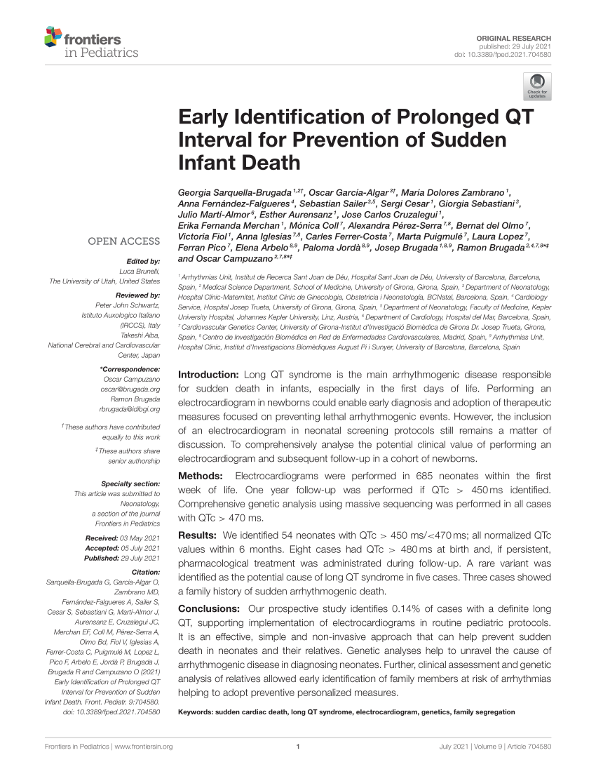 Frontiers  Effect of QT interval-prolonging drugs taken in pregnancy on  the neonatal QT interval
