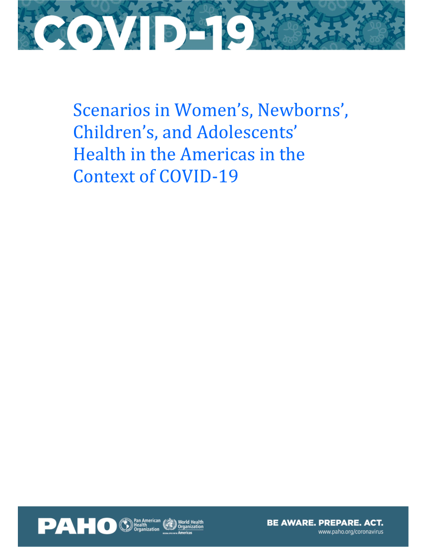 PDF) Scenarios in Women's, Newborn's, Children's, and Adolescents' Health  in the Americas in the Context of COVID-19