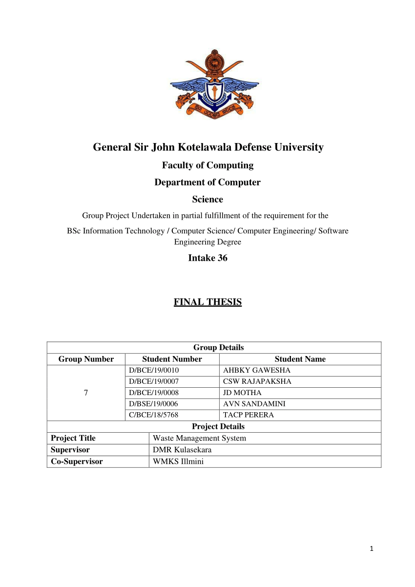 thesis on waste management recycling