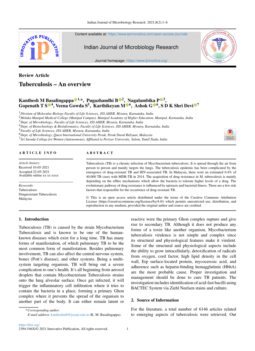 research on tuberculosis pdf