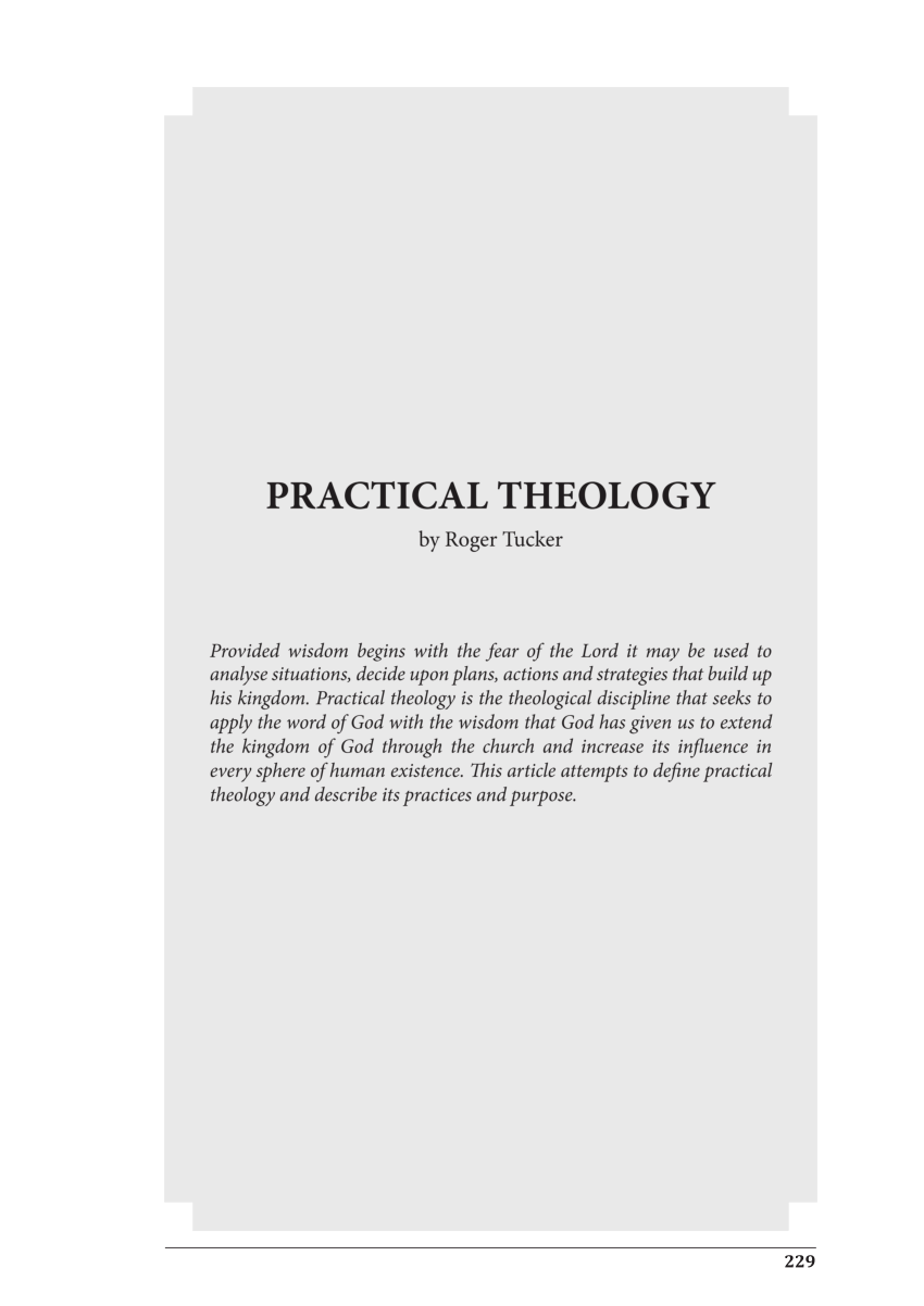 thesis in theology pdf
