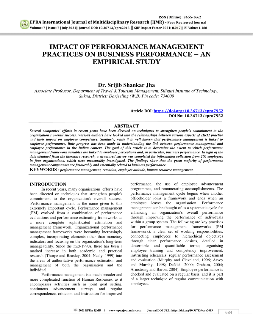 case study on performance management pdf