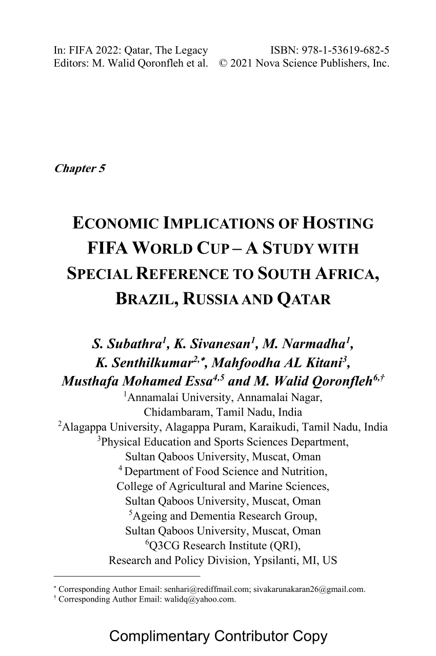 The Economics Behind the FIFA World Cup Qatar 2022 - Business