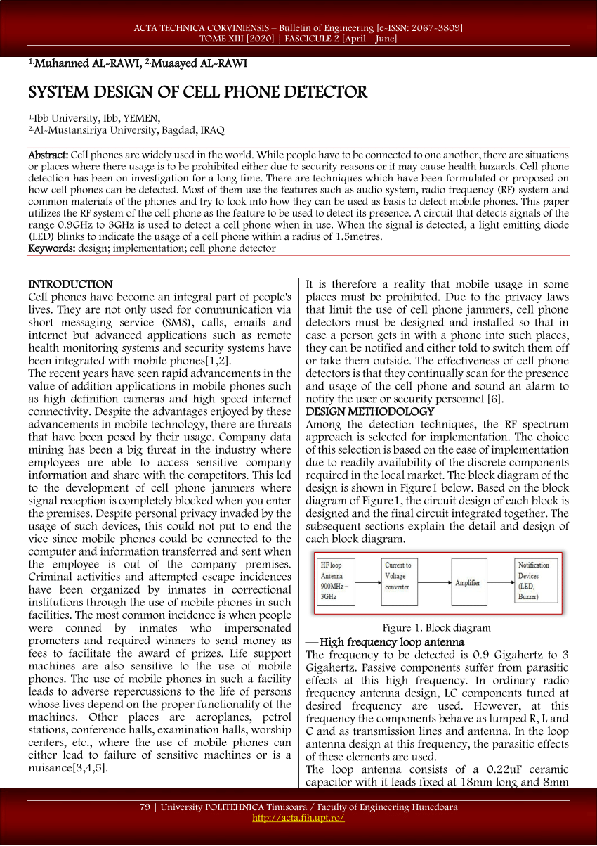 literature review on mobile phone detector