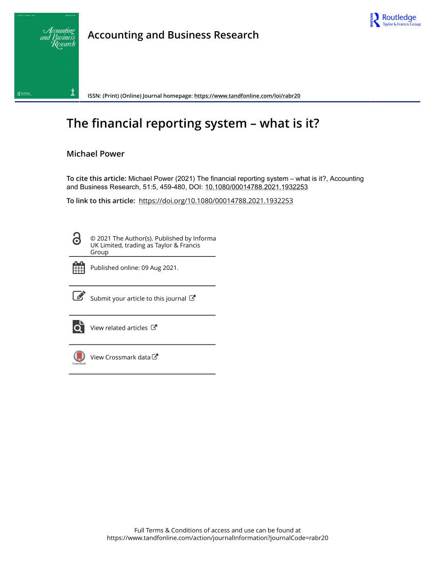 What Is Financial Reporting System