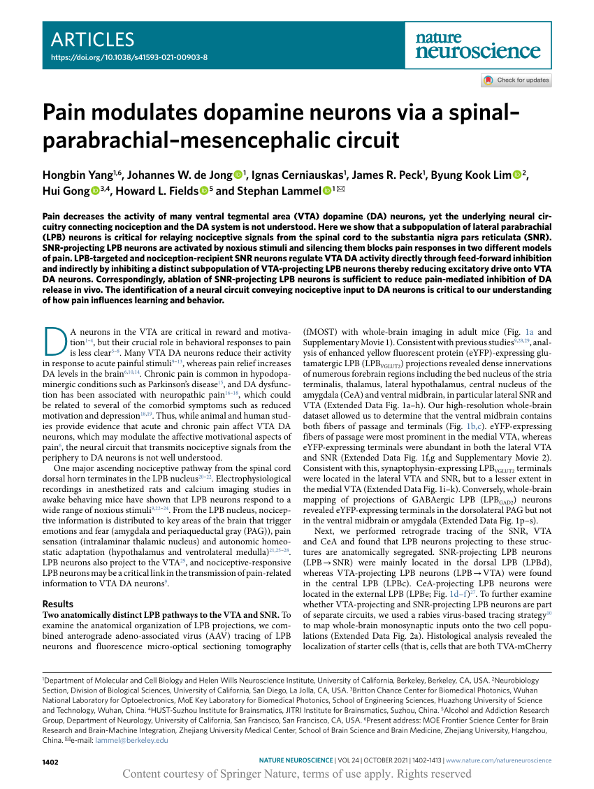 Negative Emotions Recruit the Parabrachial Nucleus Efferent to the VTA to  Disengage Instrumental Food Seeking