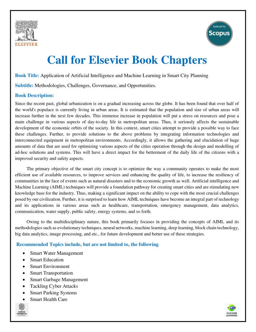 (PDF) Call for Elsevier Book Chapters Book Title Application of