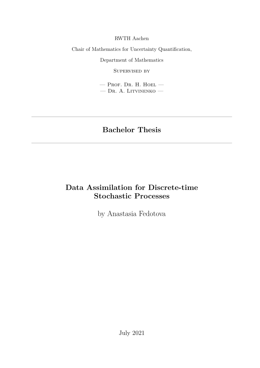 thesis on data assimilation