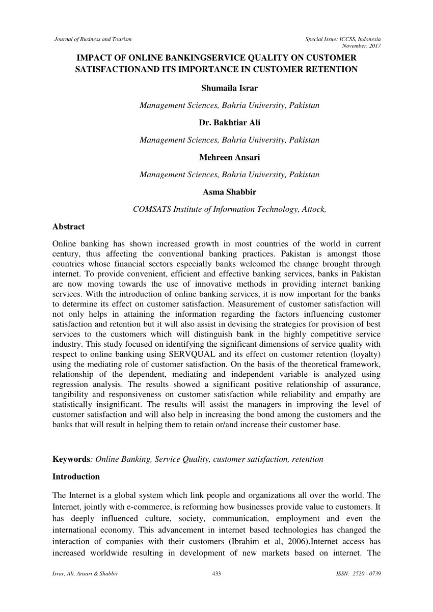 impact of electronic banking on customer satisfaction thesis