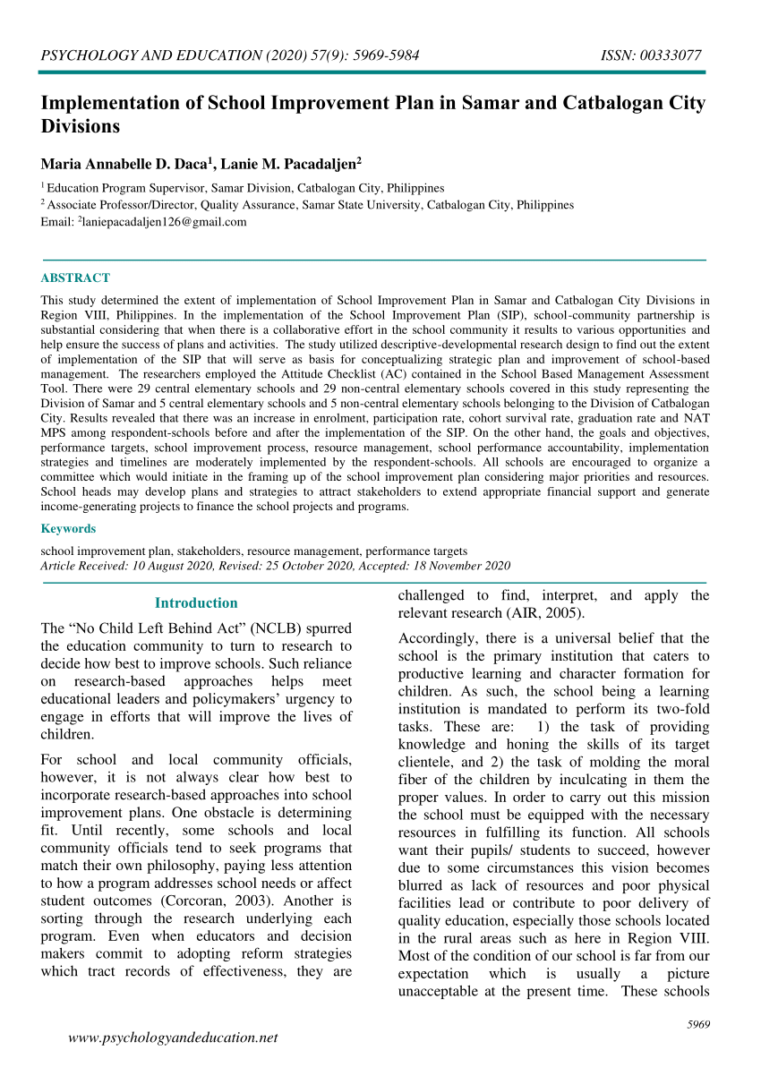 school improvement dissertation