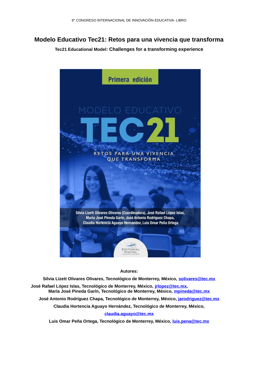 PDF) Modelo Educativo Tec21: retos para una vivencia que transforma
