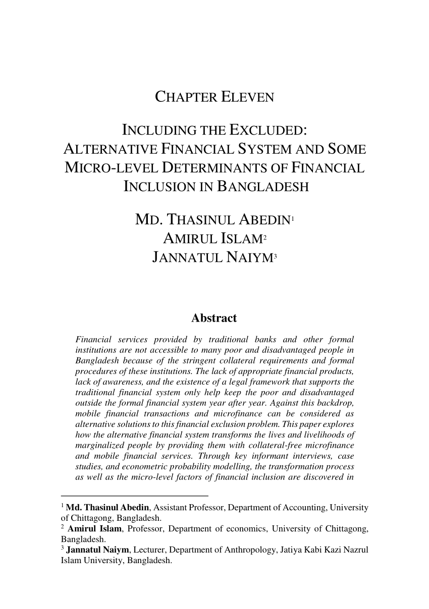 research paper on financial inclusion in bangladesh