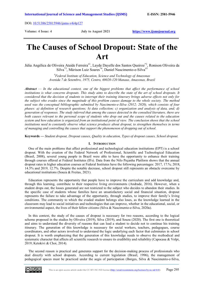 research proposal on causes of school dropout pdf