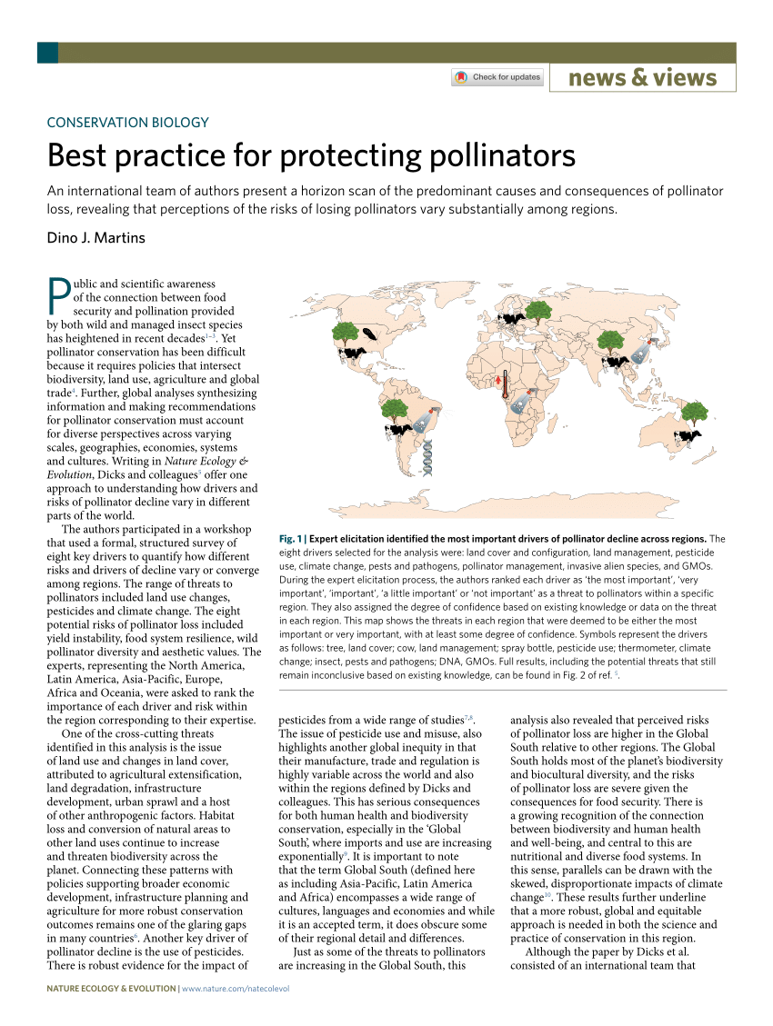 (PDF) Best practice for protecting pollinators