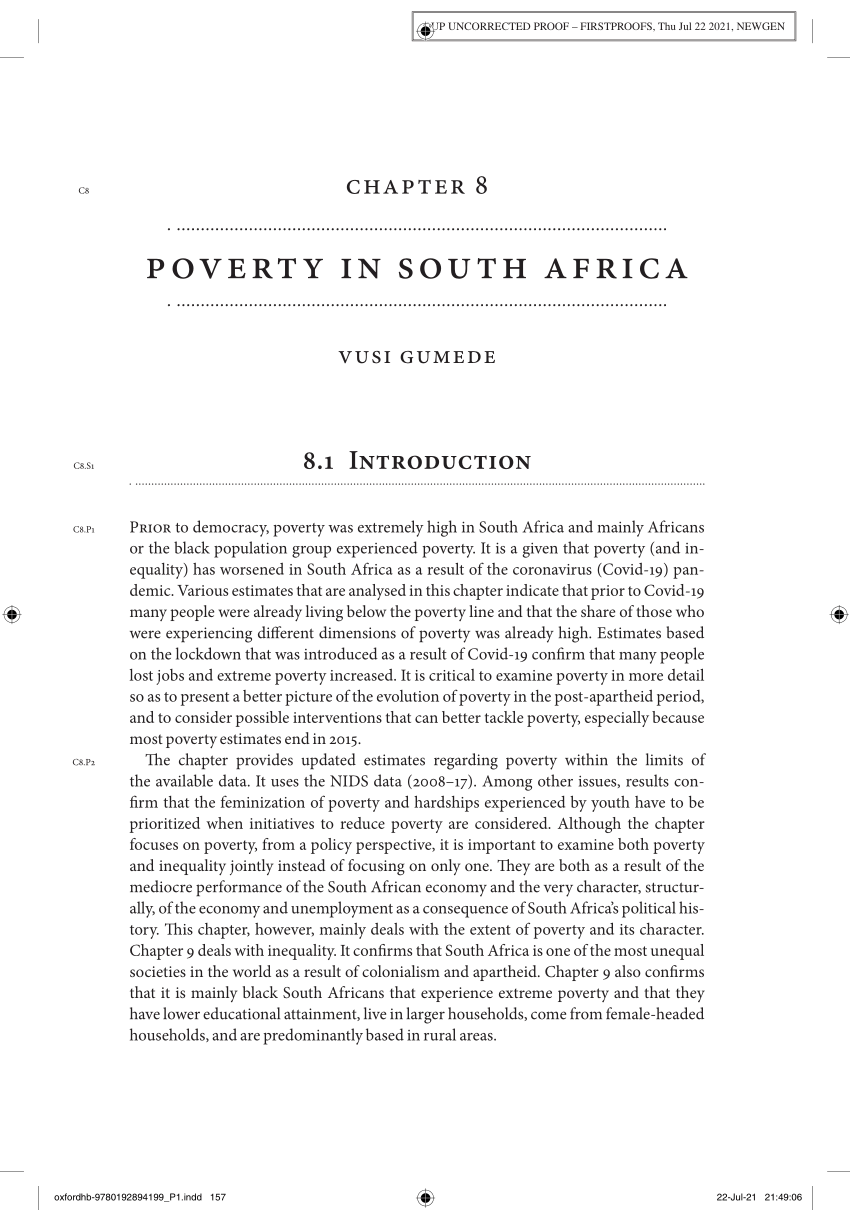 what causes poverty in south africa essay