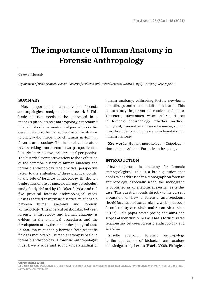 forensic anthropology dissertation