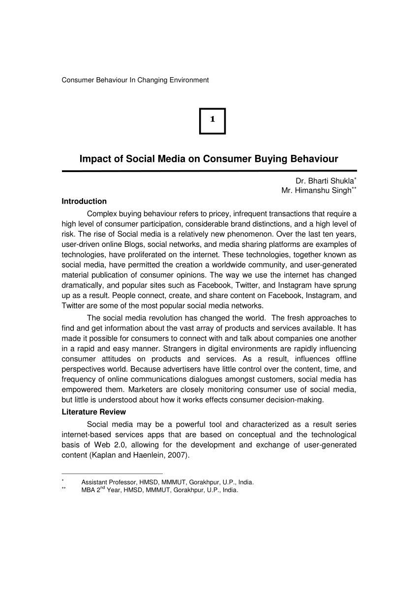 impact of advertising on consumer buying behaviour thesis pdf