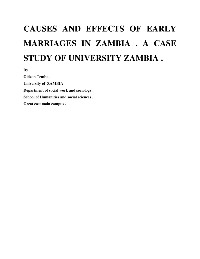 literature review on early marriage pdf