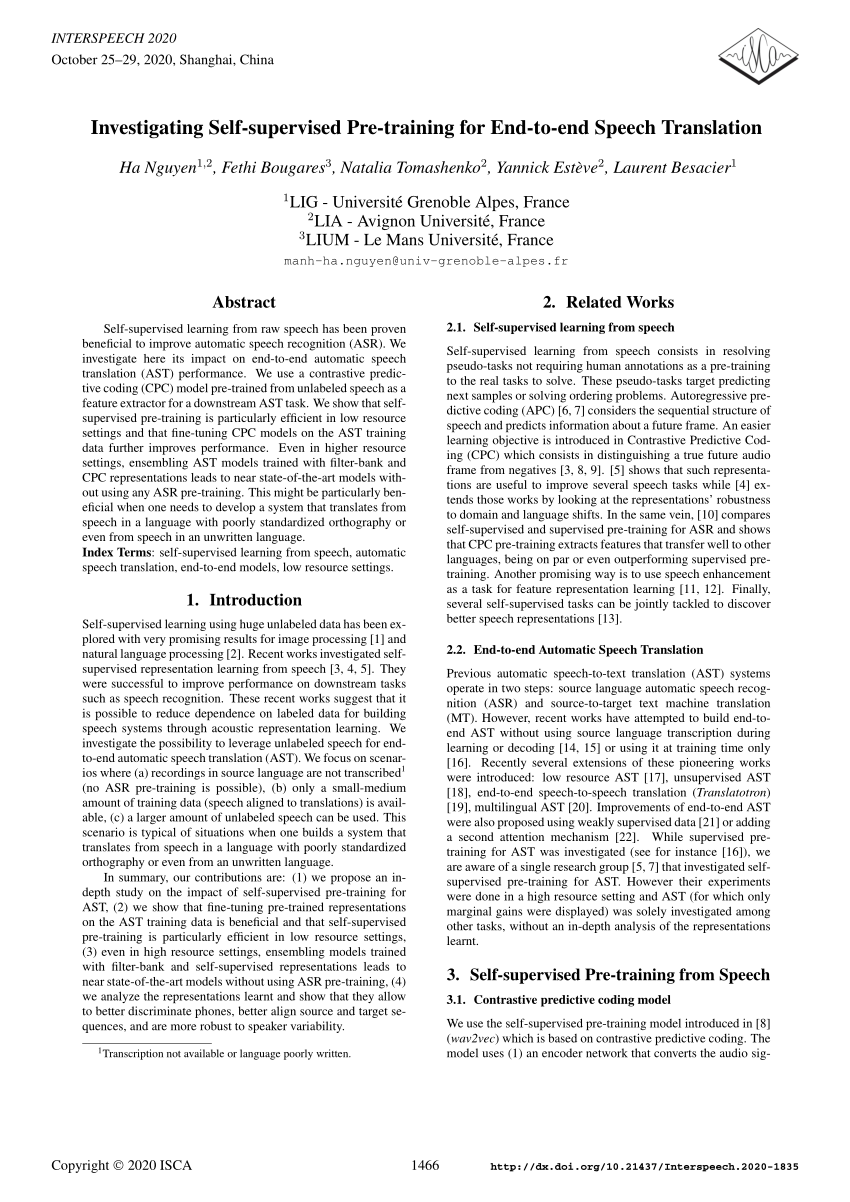 pdf-investigating-self-supervised-pre-training-for-end-to-end-speech