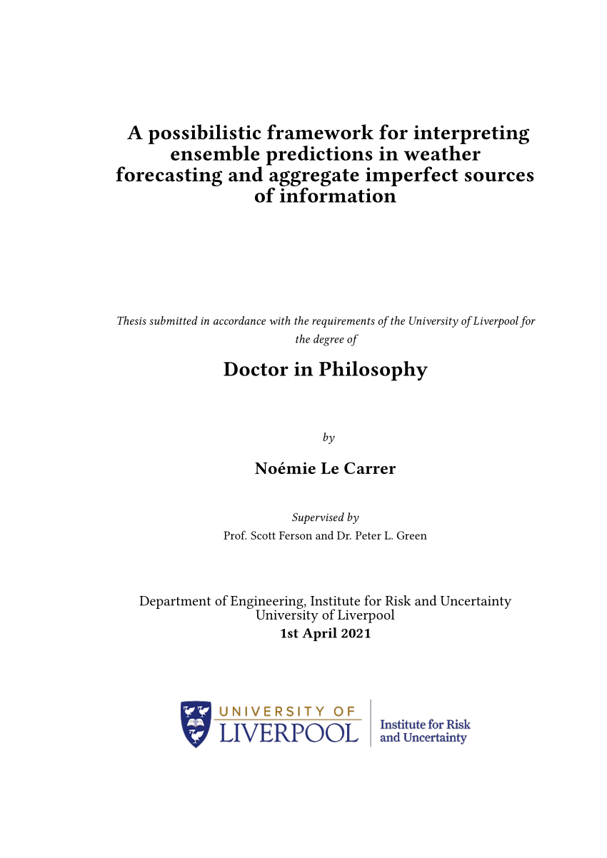 phd thesis in forecasting