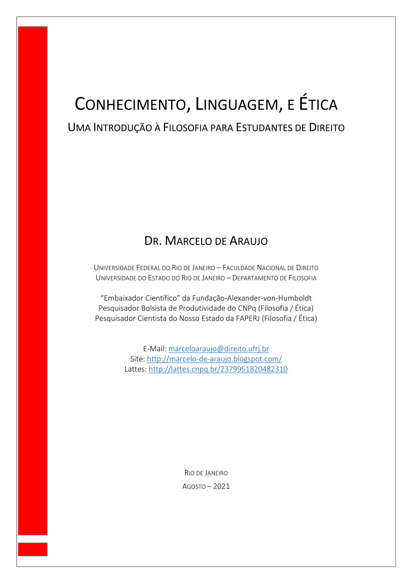 PDF) ARAUJO. Epistemologia e Filosofia da Linguagem (2021.11.25)