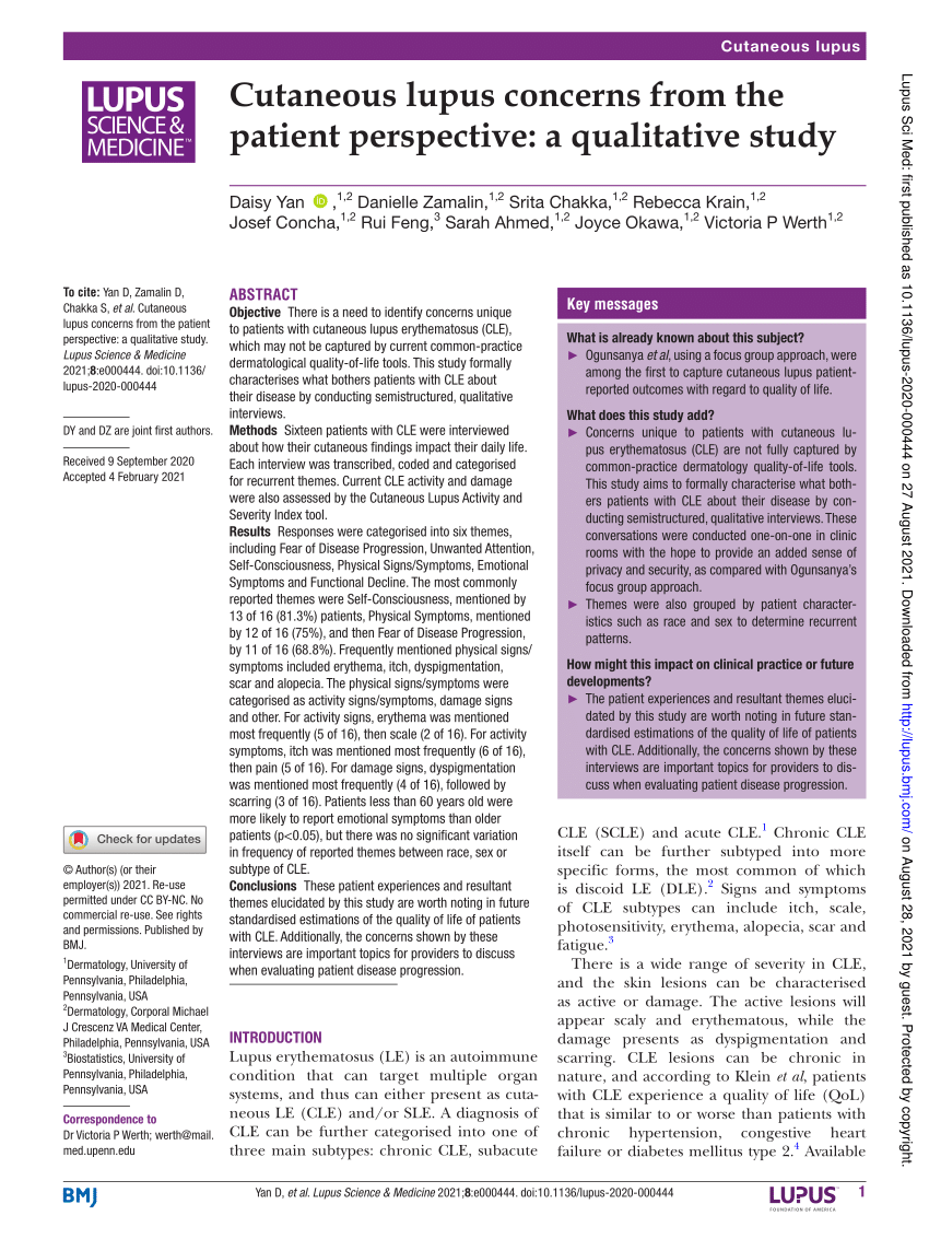 research article on lupus