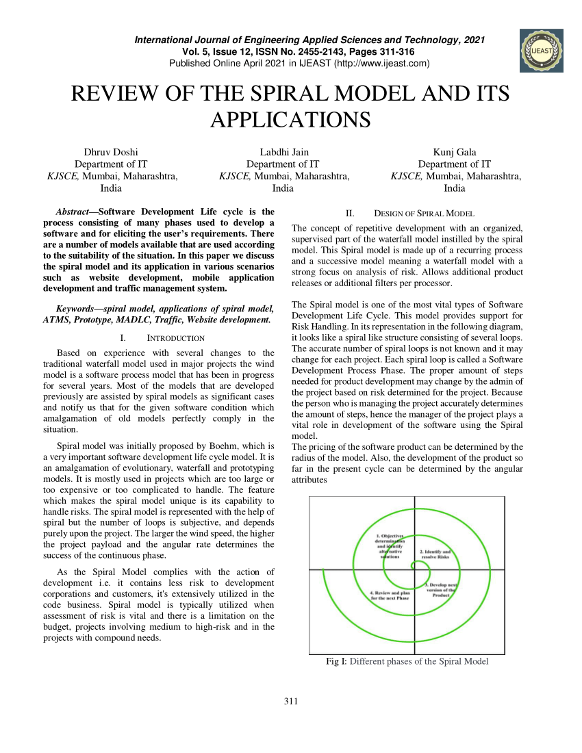 spiral model research paper