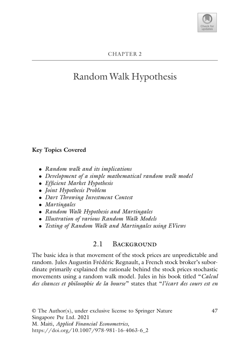 random walk hypothesis journal article