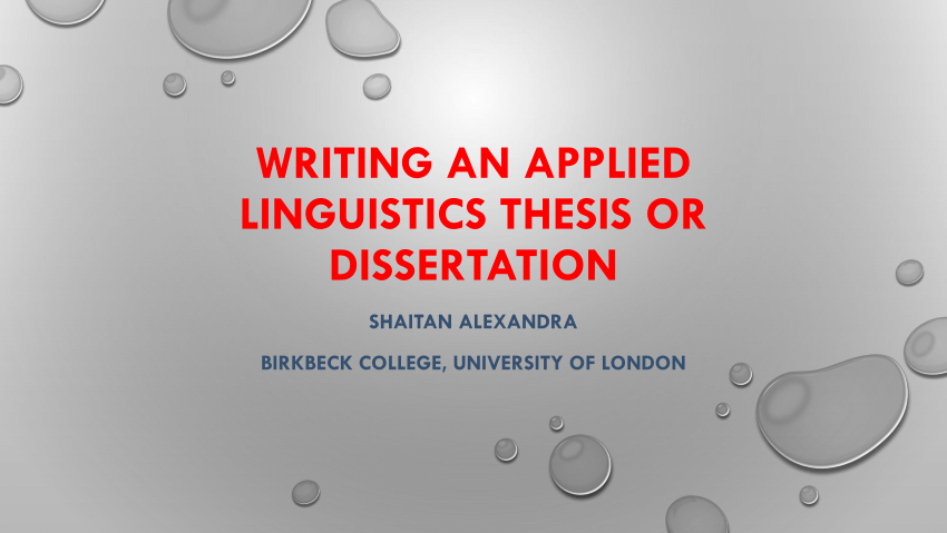 thesis of linguistic
