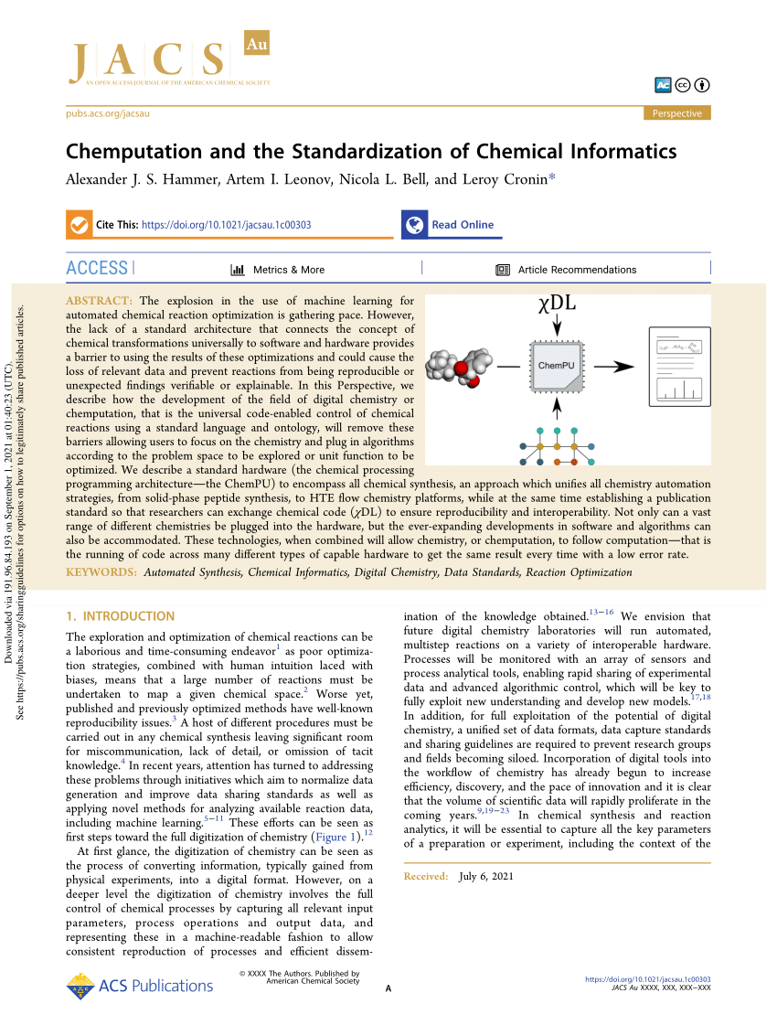Chemputation and the Standardization of Chemical Informatics