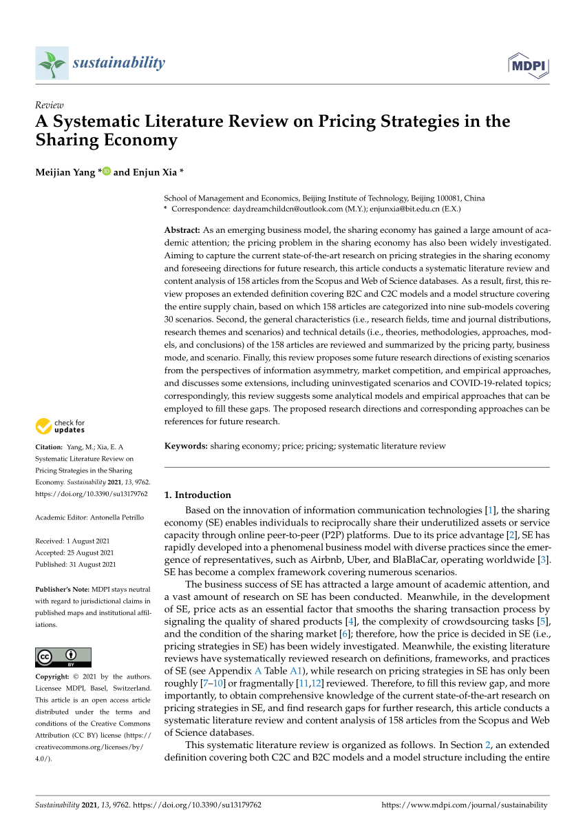 literature review on economics