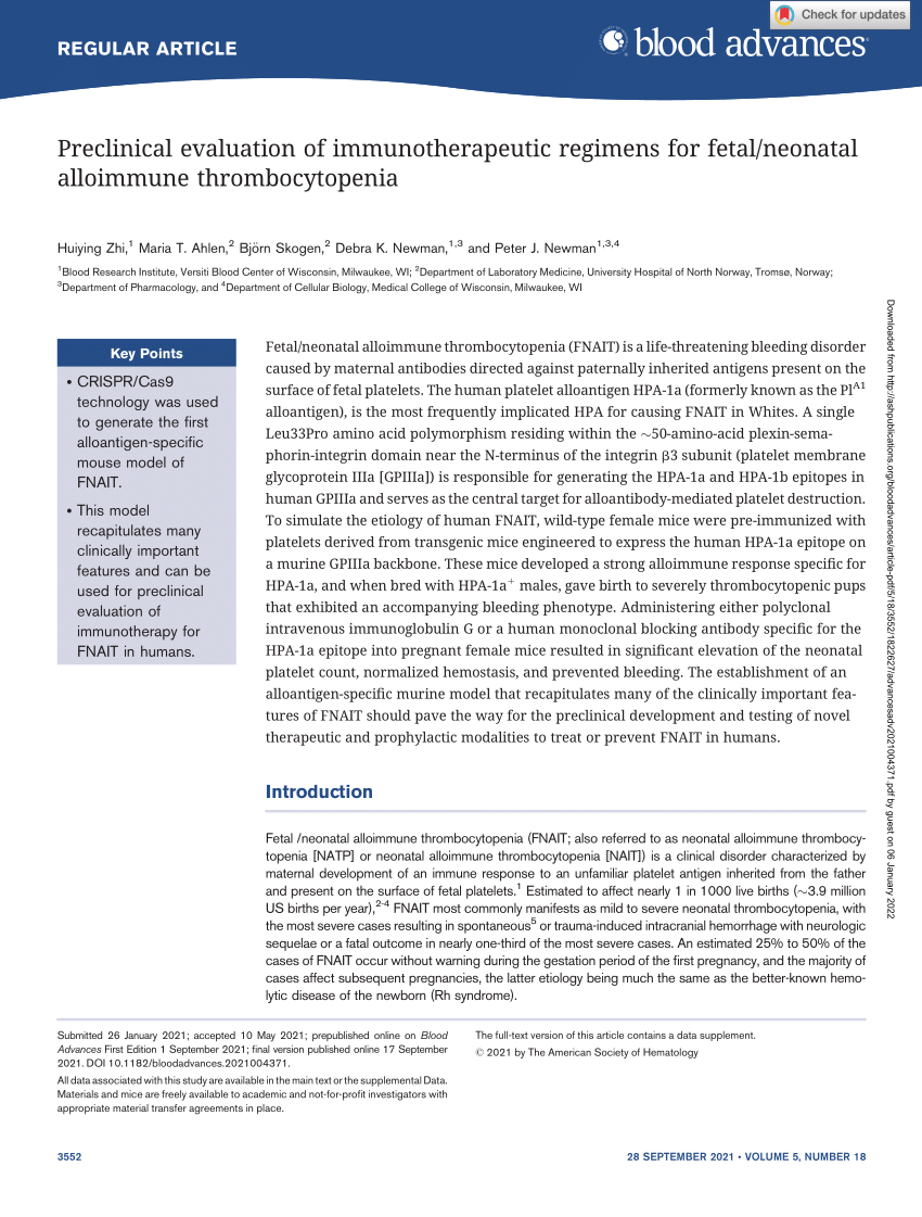 (PDF) Preclinical evaluation of immunotherapeutic regimens for fetal ...