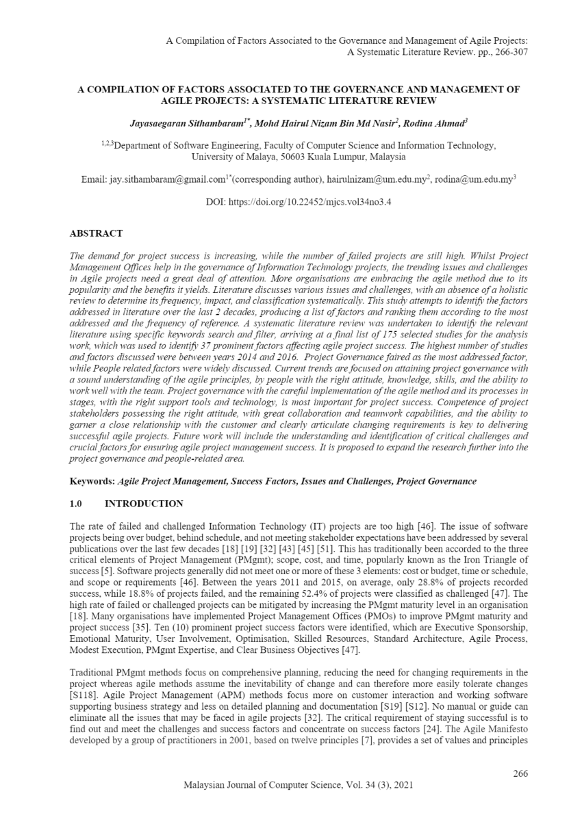 agile government systematic literature review and future research