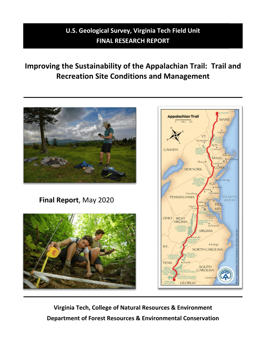 PDF) Improving the Sustainability of the Appalachian Trail: Trail and  Recreation Site Conditions and Management