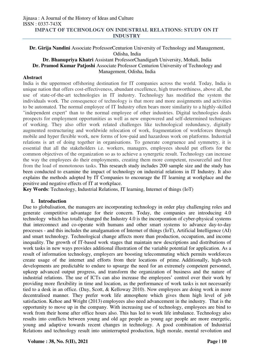 short case study on industrial relations with solution