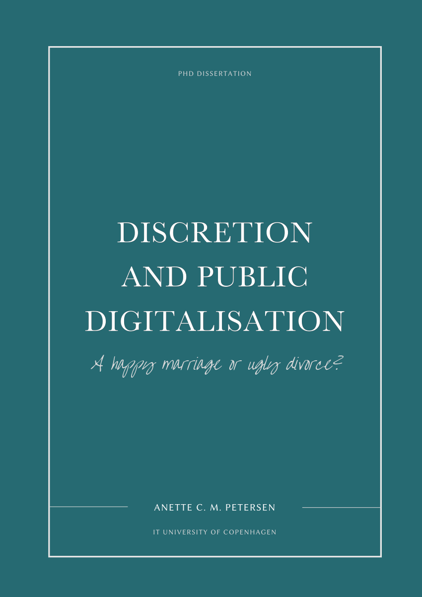 PDF) Discretion and Public Digitalisation A Happy Marriage or Ugly Divorce?