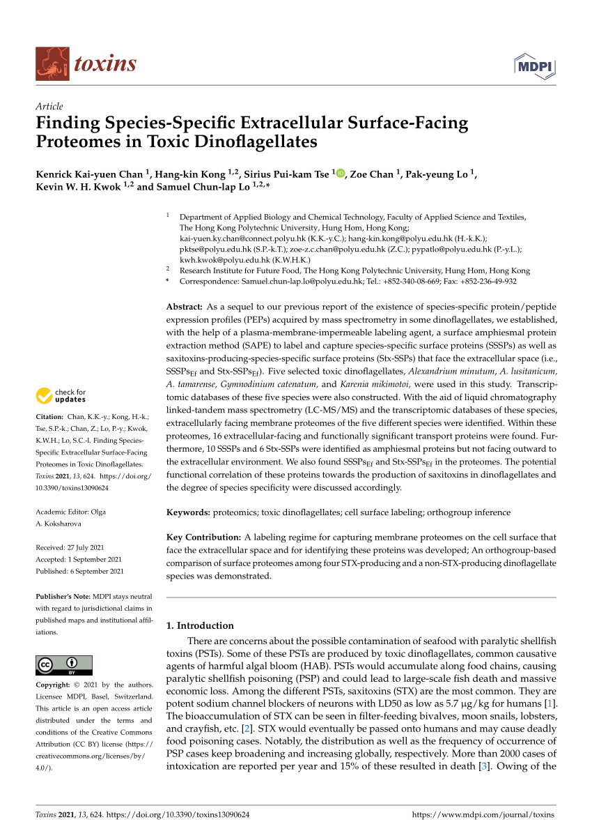 PDF Finding Species Specific Extracellular Surface Facing  