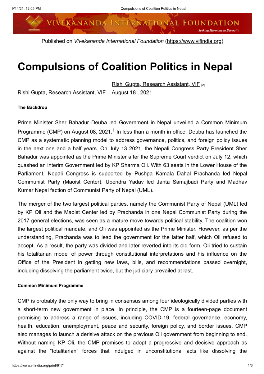 essay on power and politics in nepal