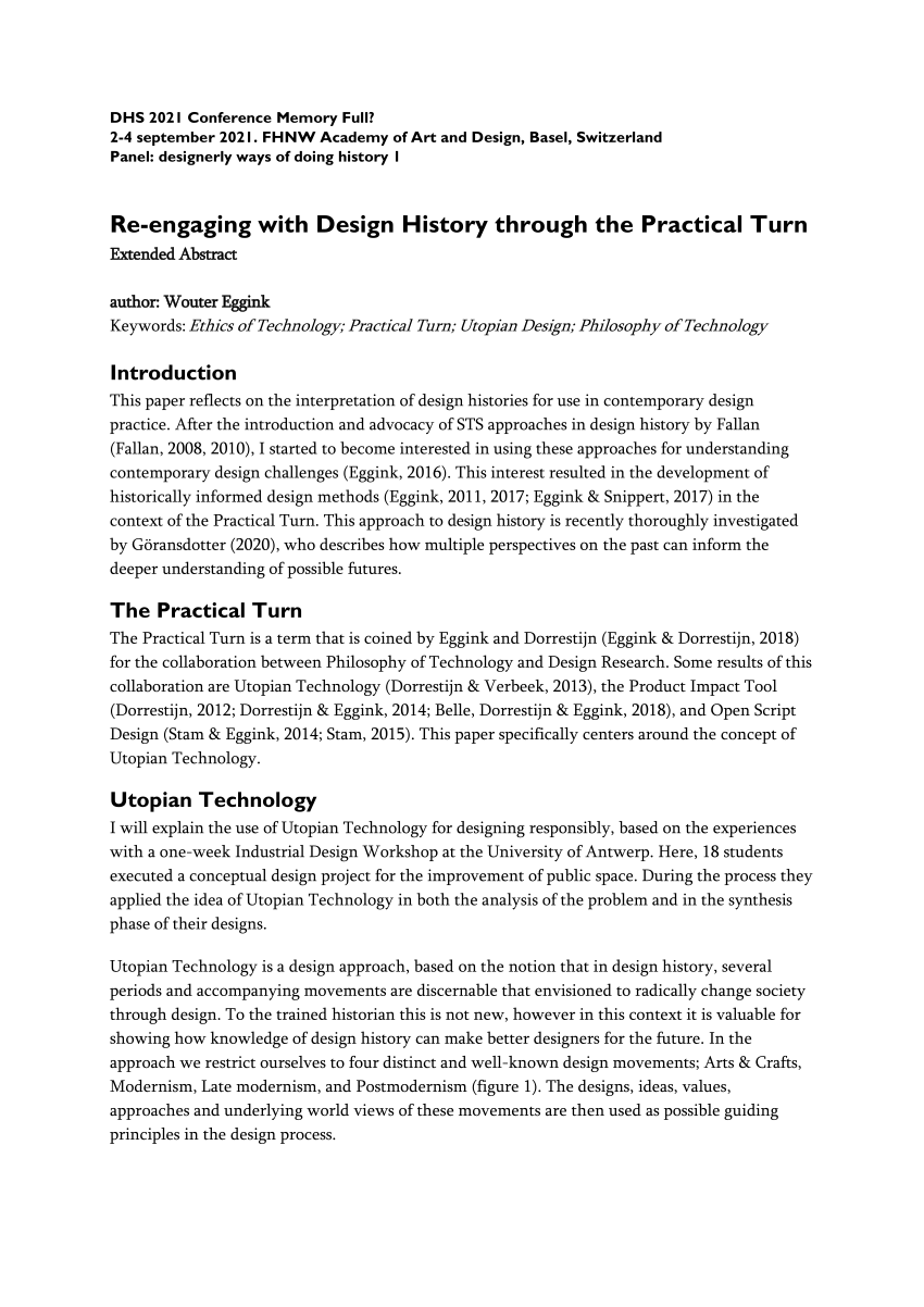 PDF) KJETIL FALLAN, Design History. Understanding Theory and Method, Berg,  Oxford – New York, 2010