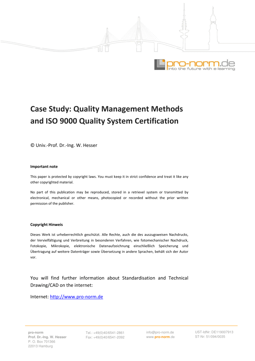 case study quality management systems