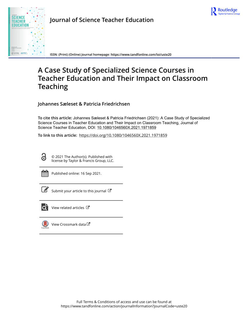 case study teaching science