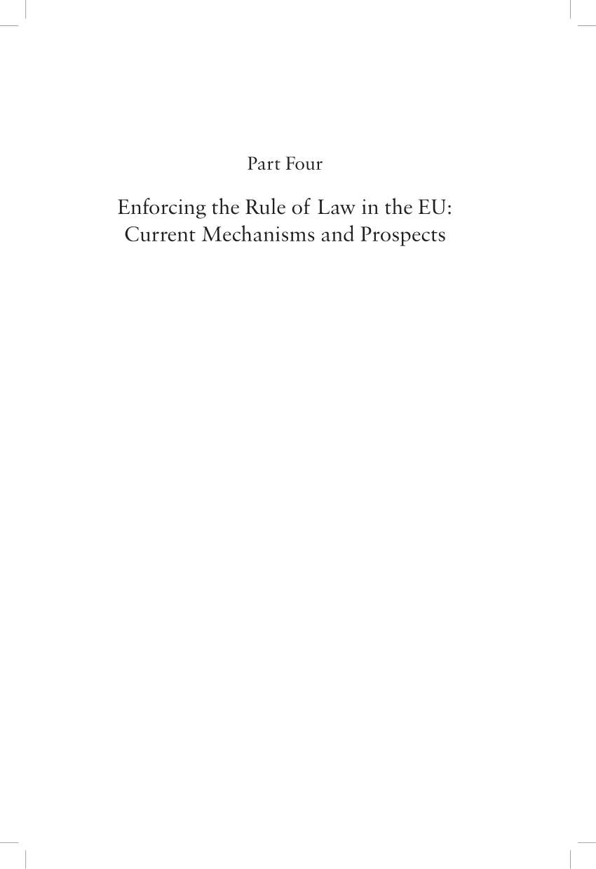 PDF The Rise Of Procedural Rule Of Law In The European Union Historical And Normative