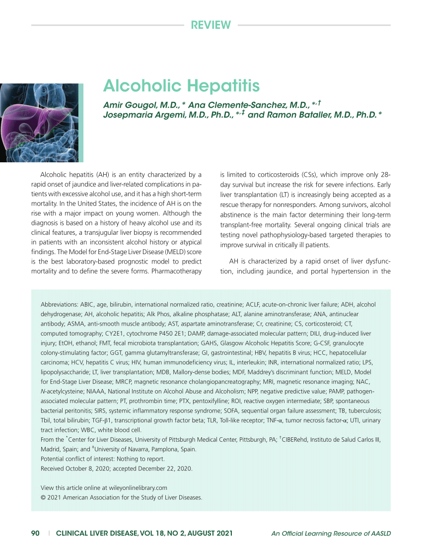 Pdf Alcoholic Hepatitis